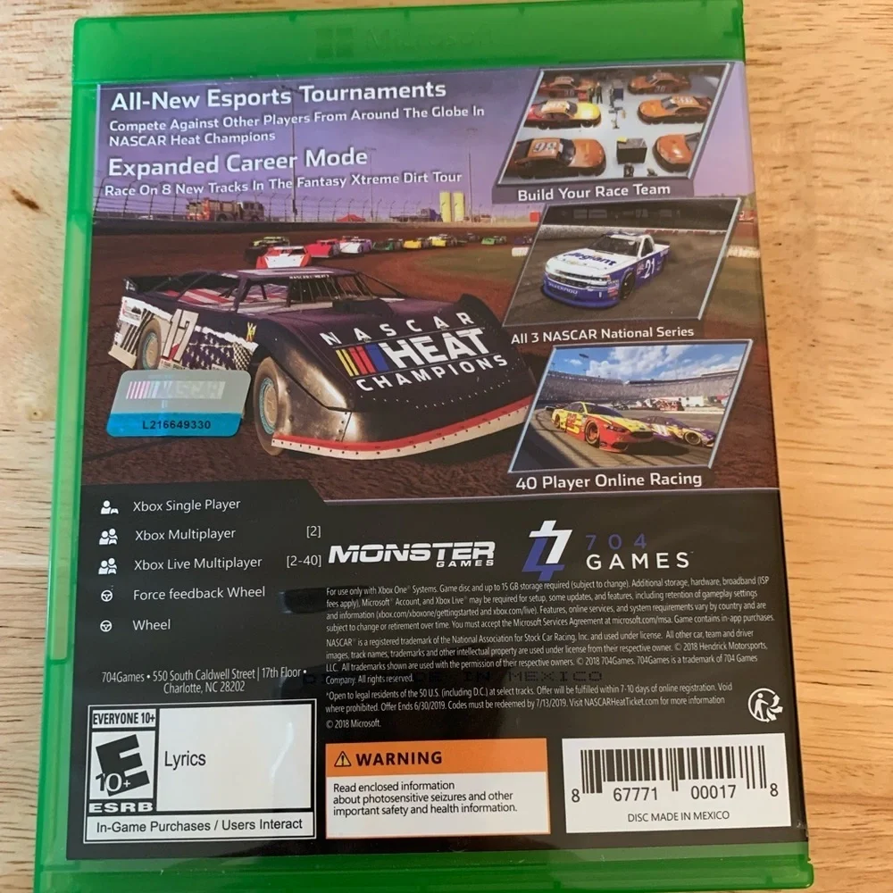 Xbox One NASCAR Heat 3 video game